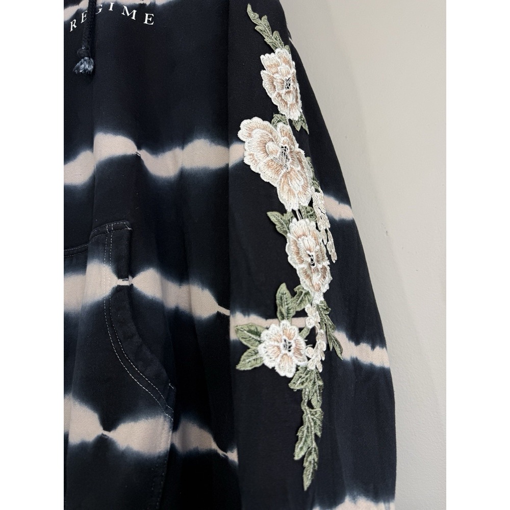 Civil Regime Hoodie Medium Floral Embroidered Tie Dye - Picture 5 of 14